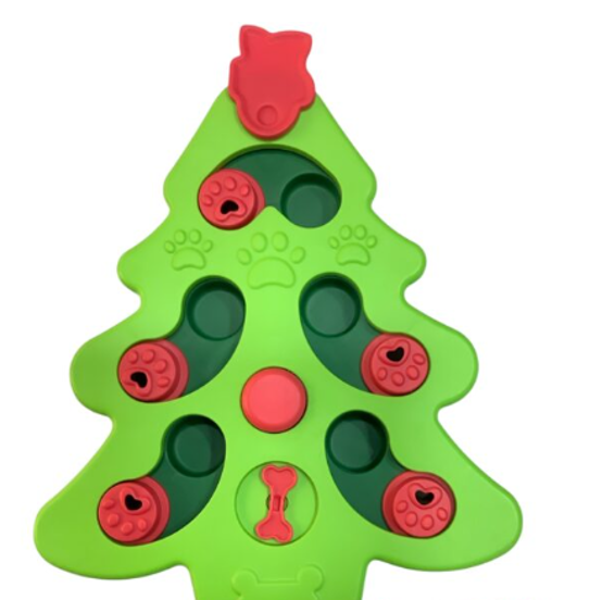 Plato interactivo forma árbol de navidad