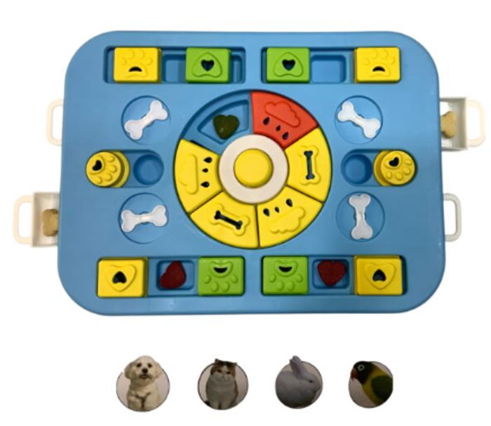 Plato interactivo tipo puzzle comida Perros, gatos